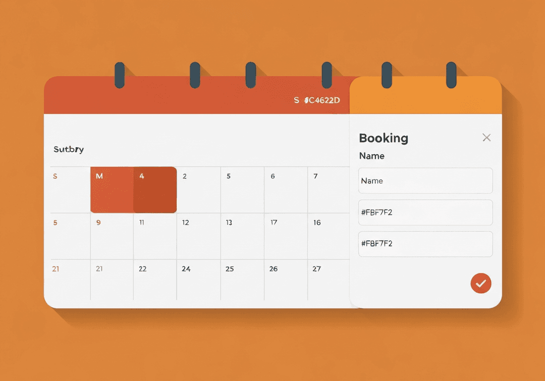 Booking and scheduling interface